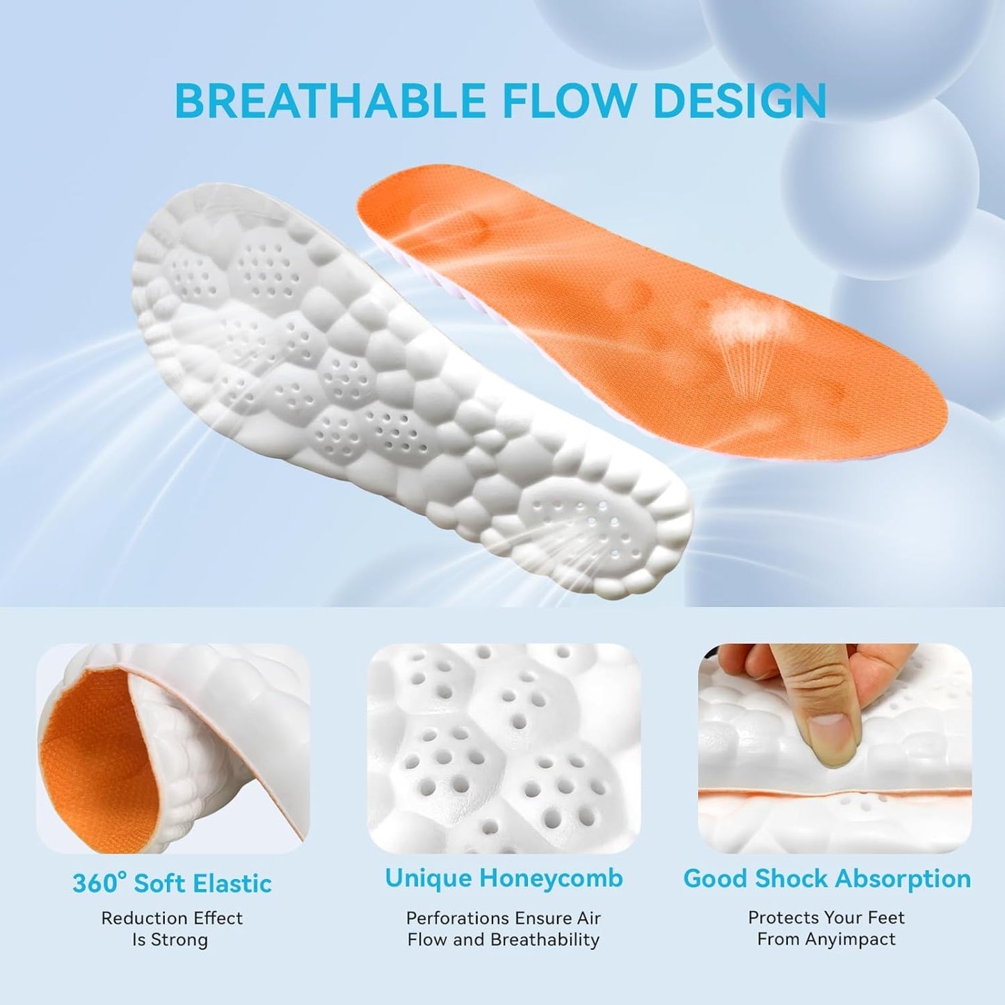 4D Cloud Insoles - Anti-Fatigue Memory Foam