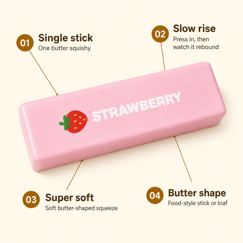 Strawberry Butter Squishy - Slow Rise