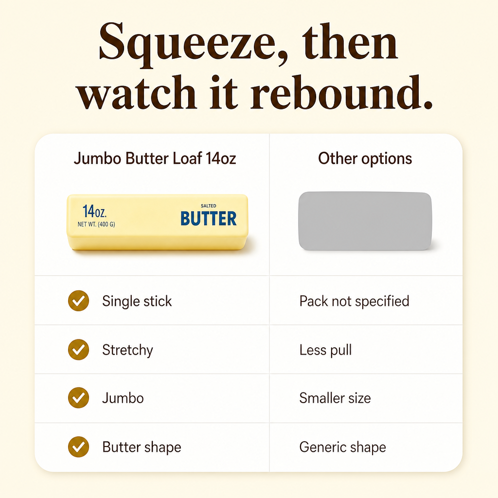 Jumbo Butter Loaf size comparison