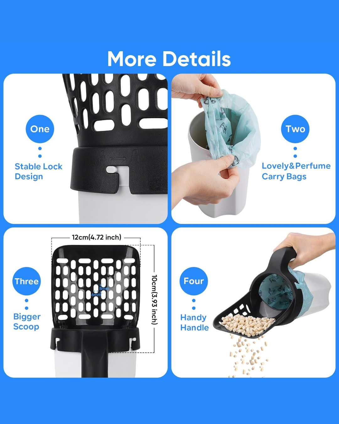 Self-Bagging Cat Litter Scoop