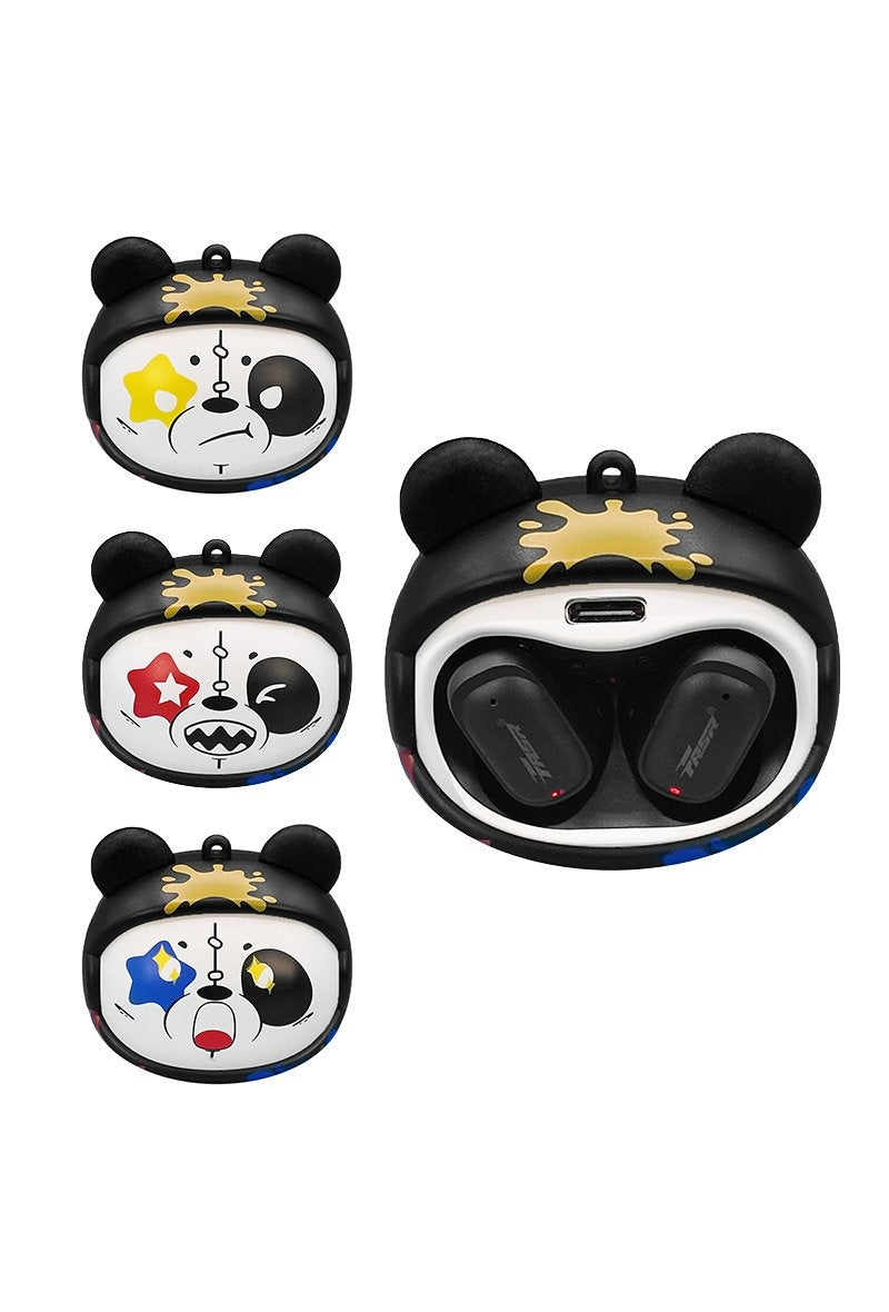 Panda Wireless Earbuds with Neck Strap Case