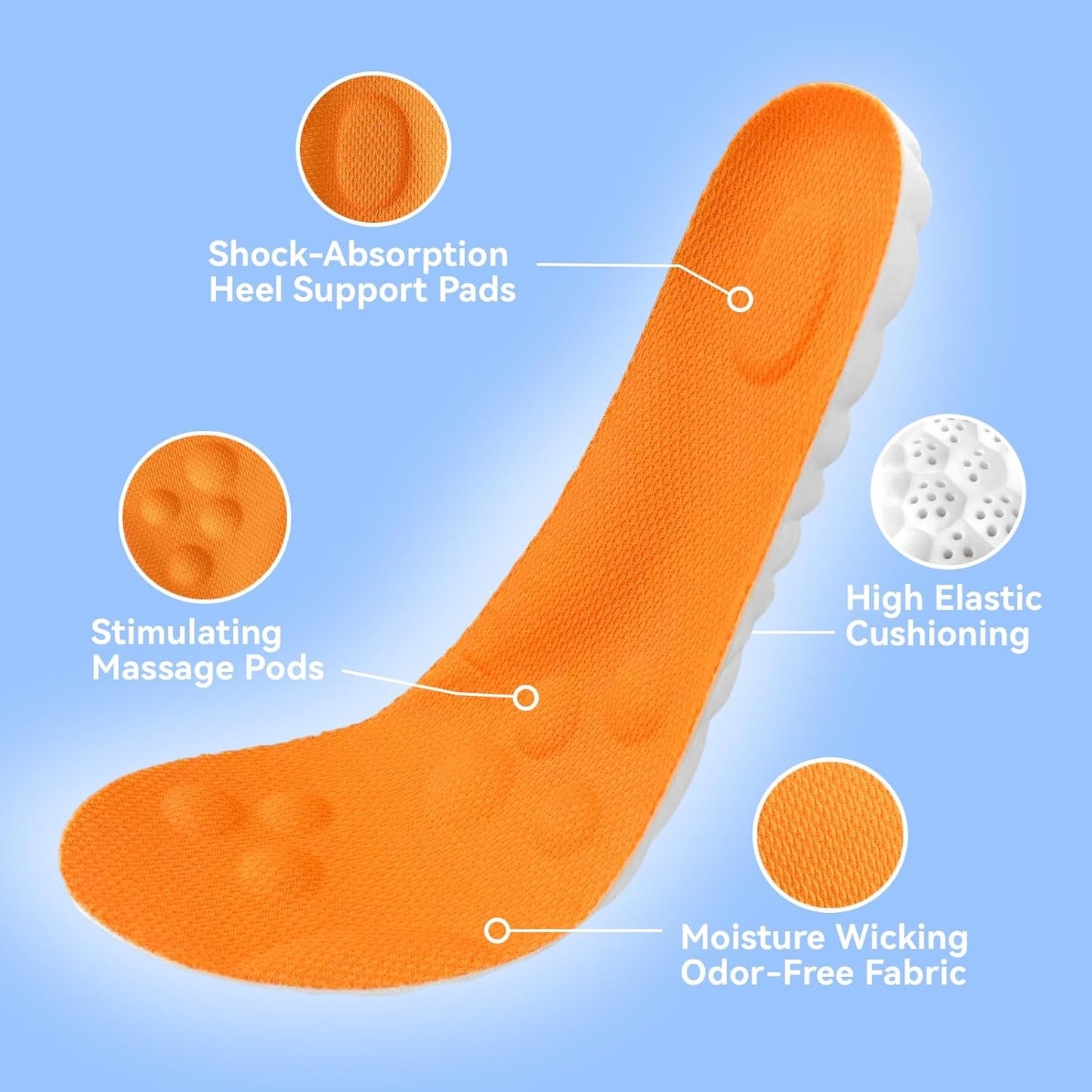 4D Cloud Insoles - Anti-Fatigue Memory Foam