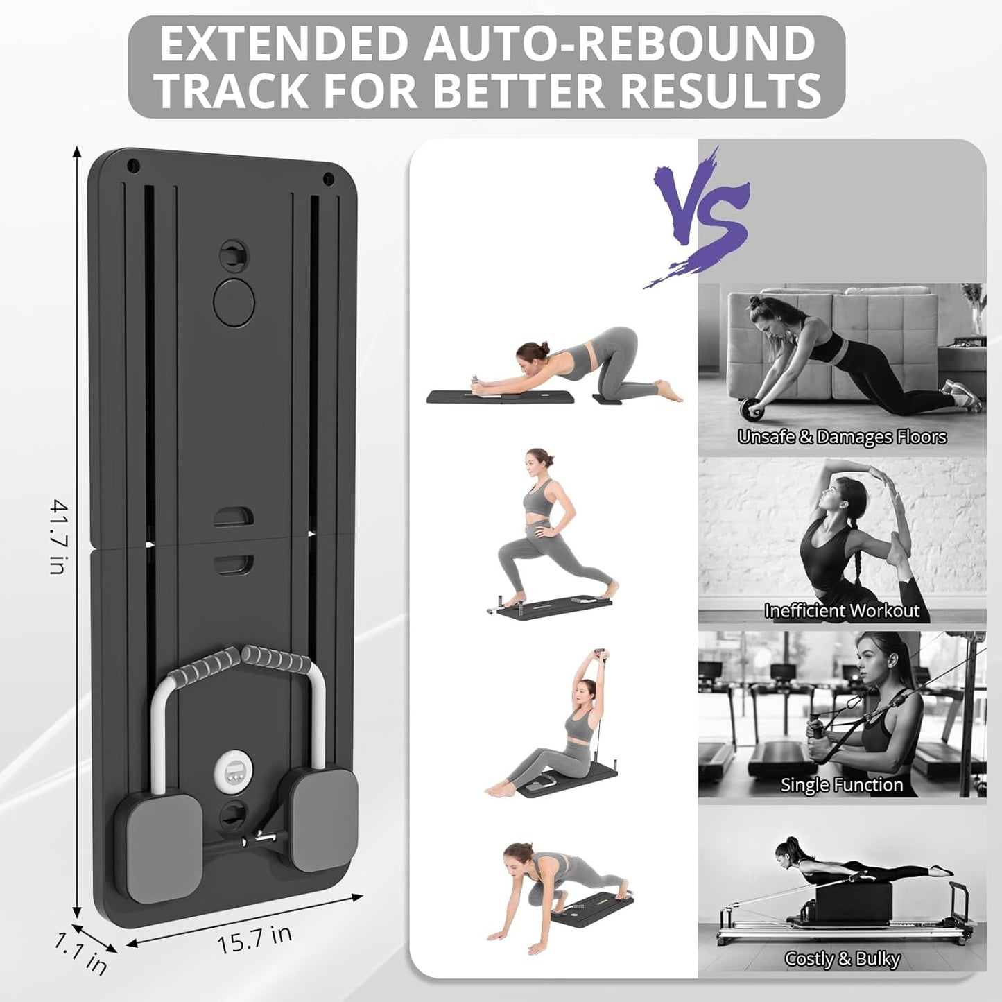 Foldable Pilates Reformer Board