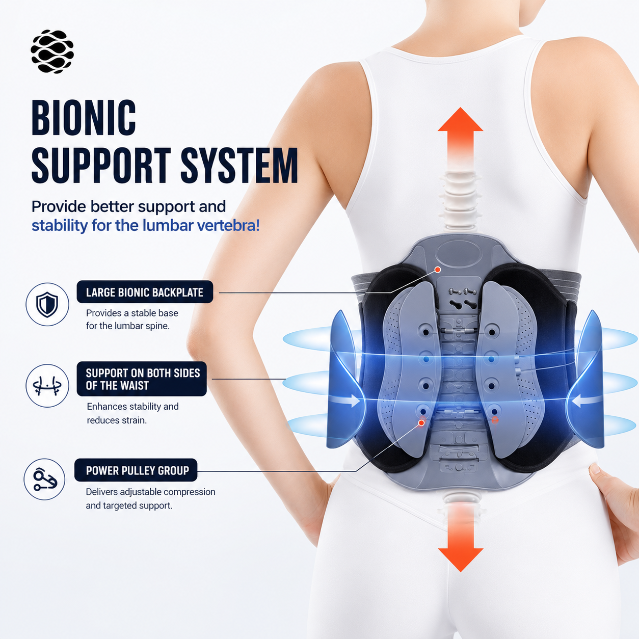 Back Support Brace side view