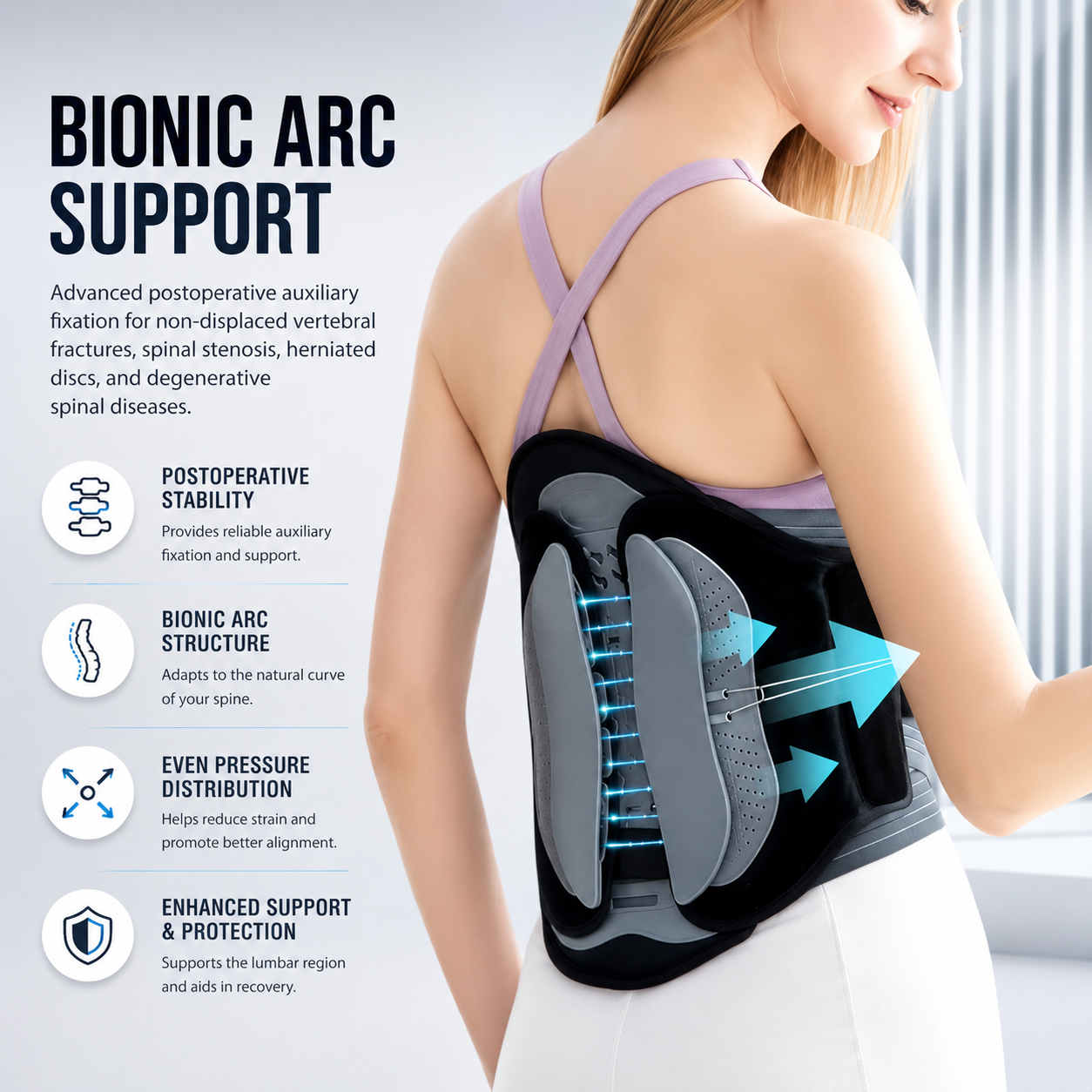 Back Support Brace pulley system