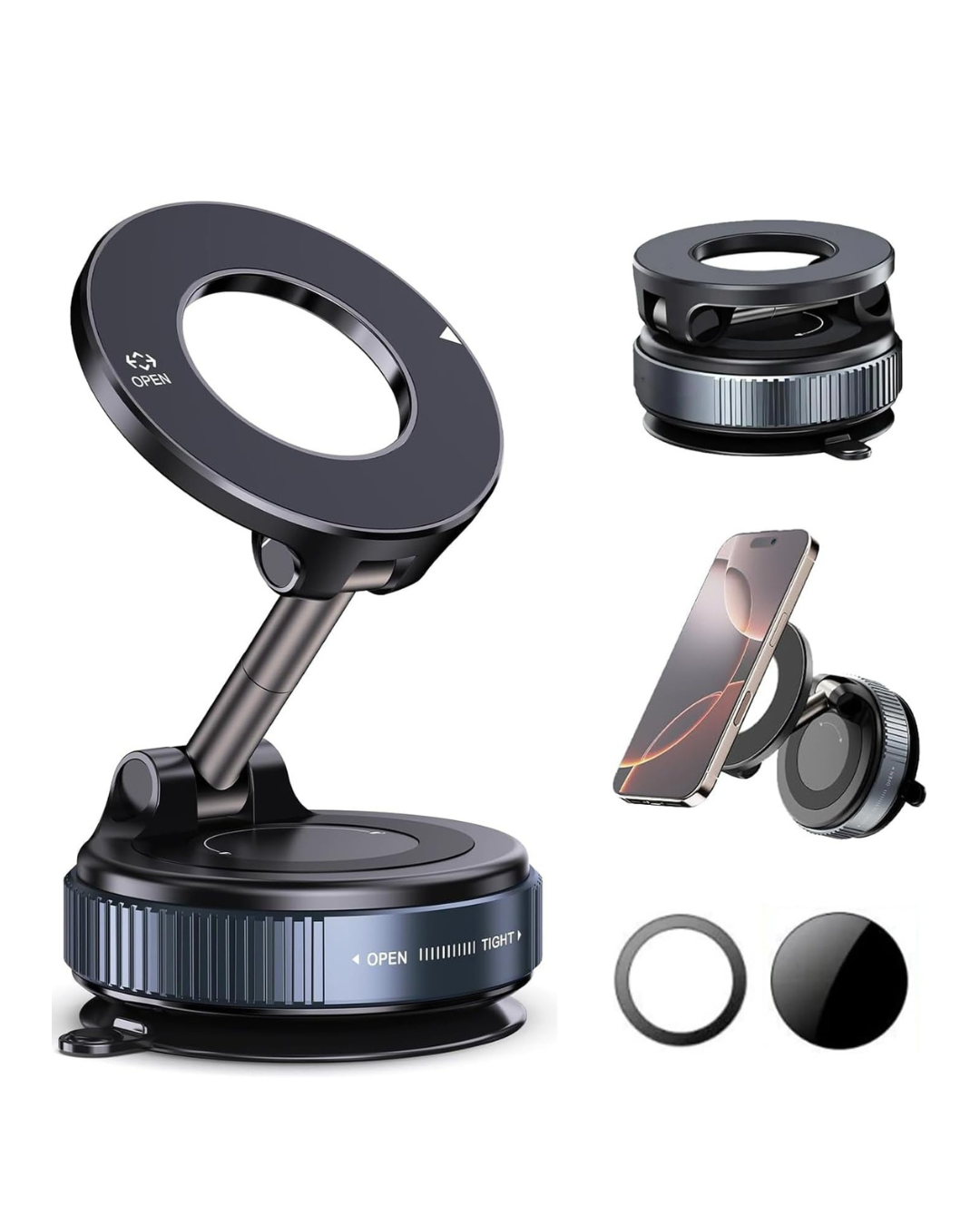 Magnetic Car Phone Holder - 360° Rotation