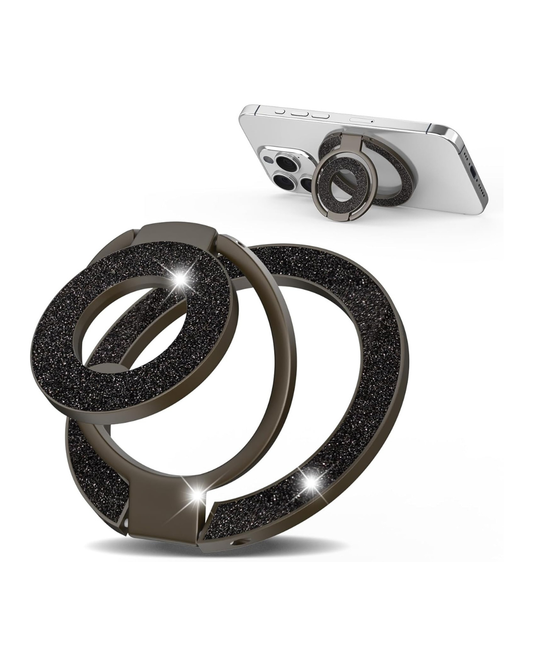 Magnetic Phone Ring Grip - Compatible Kickstand & Secure Hold