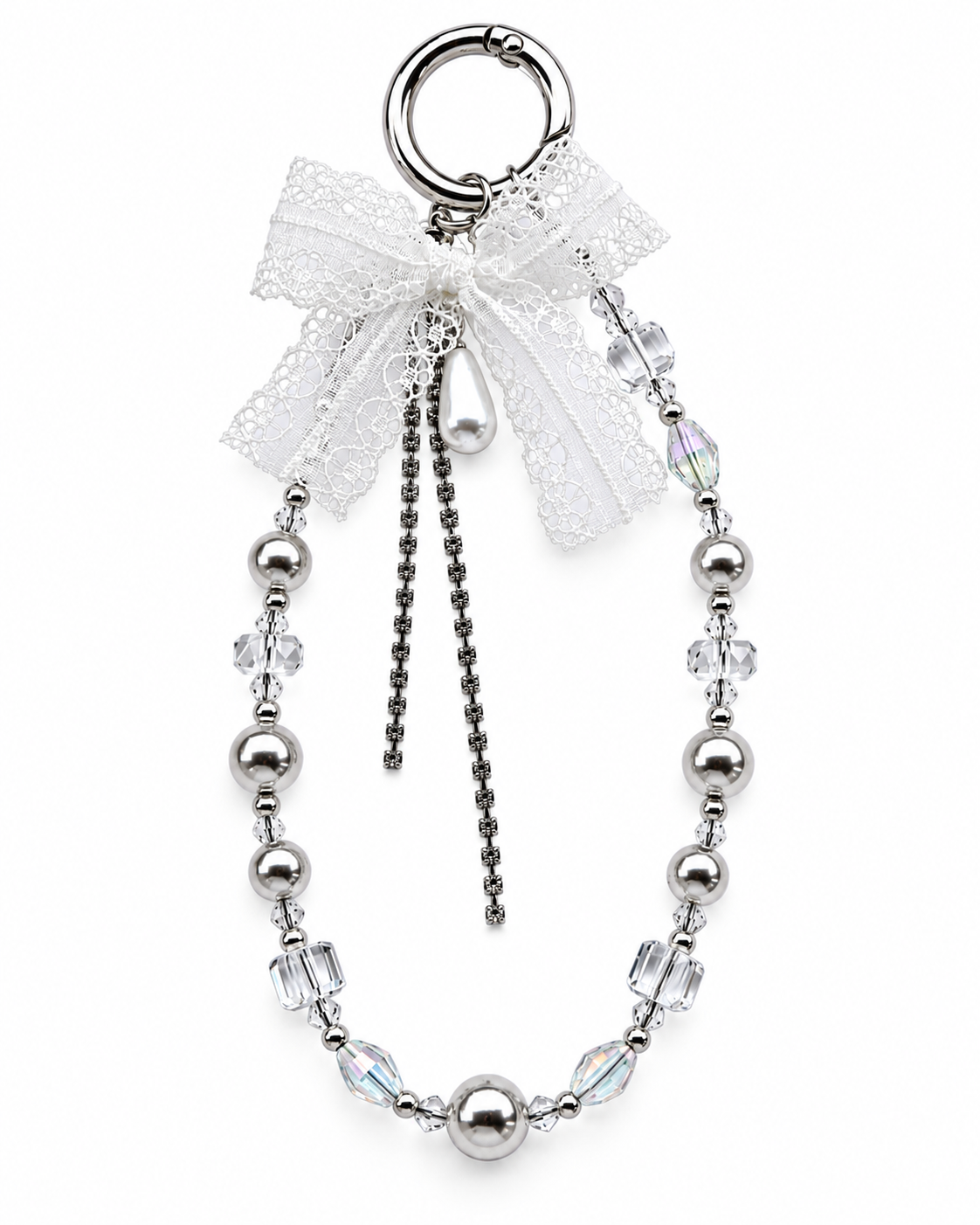 White Butterfly Phone Strap